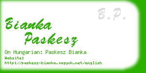 bianka paskesz business card